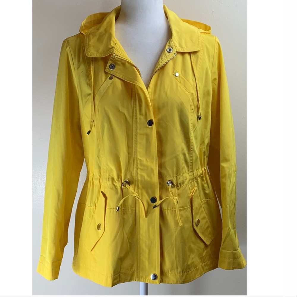 Charter Club Petit Medium Yellow Rain Jacket